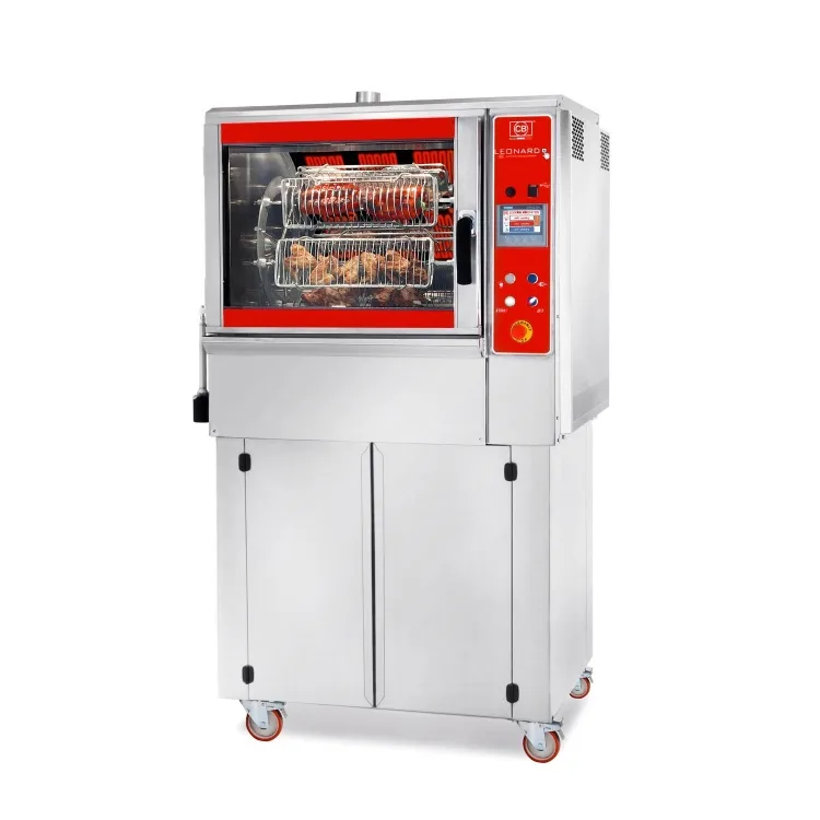 CB LEONARDO, Rosticero eléctrico de infrarrojo modulado con autolavado