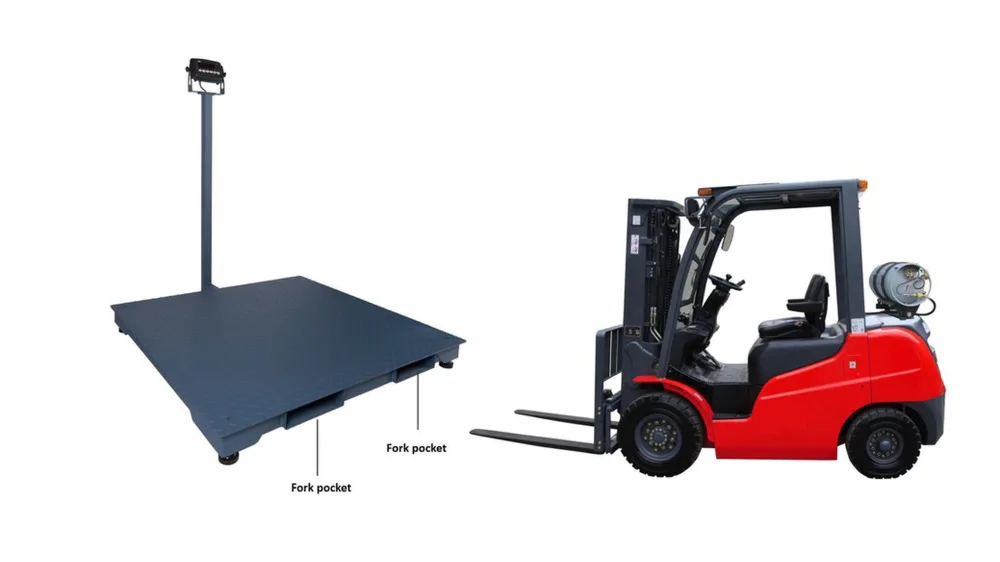 Optima Scale TMFC-0544, Báscula de piso con canales para montacargas