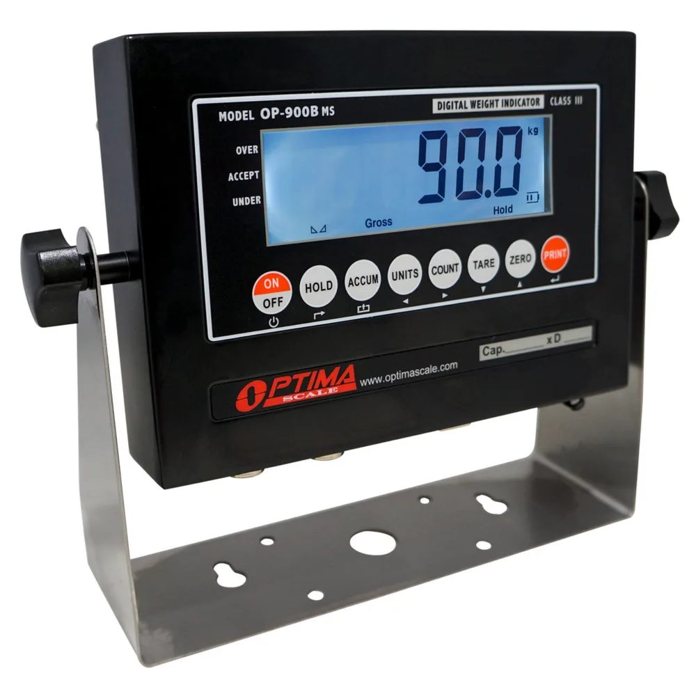 Optima Scale OP-900-MS, Indicador de peso en acero pintado