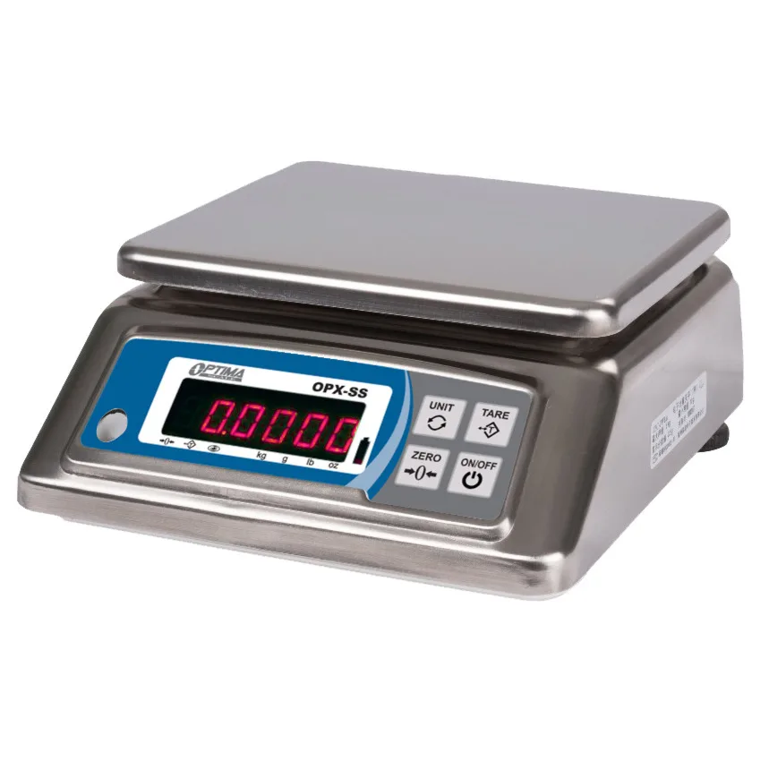 Optima Scale OPX-SS, Balanza de sobremesa lavable, en inoxidable
