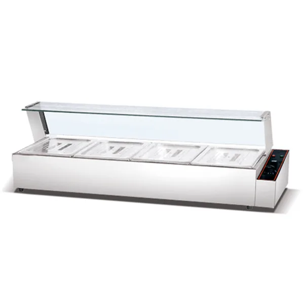 Shinelong Baño María eléctrico 1180, Baño María eléctrico largo de 6 recipientes 1/2