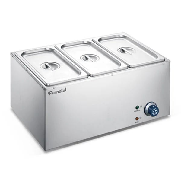 Shinelong Baño María eléctrico 3 recipientes, Baño María eléctrico de mesa de 3 recipientes
