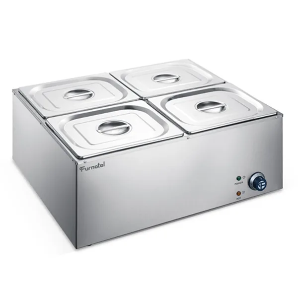 Shinelong Baño María eléctrico 4 recipientes, Baño María eléctrico de mesa de 4 recipientes