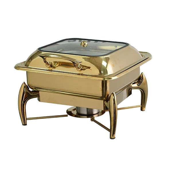 Shinelong Chafing dish hidráulico 6 L, Chafing dish hidráulico de buffet de 6 L