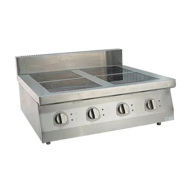 Shinelong Cocina de inducción de 4 zonas, Cocina de inducción de 4 zonas con control manual