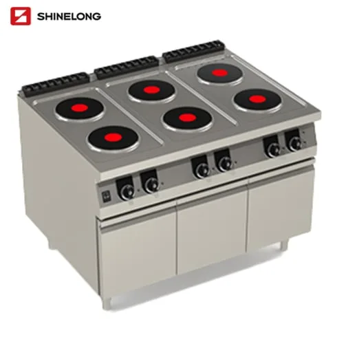 Shinelong FLER7512EC, Cocina eléctrica de 6 platos con gabinete