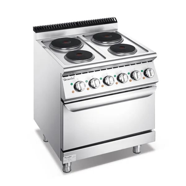 Shinelong Serie 700 cocina 4 platos y horno, Cocina eléctrica de 4 platos con horno